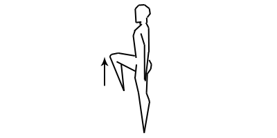 Skater Squat With Knee Raise